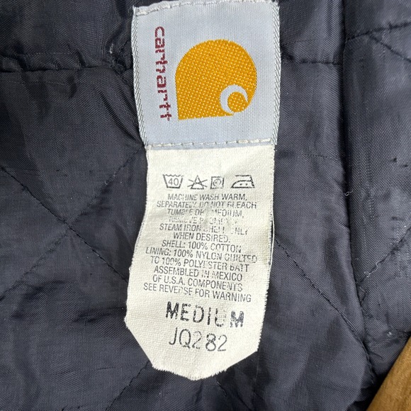 Carhartt Active Quilt Lined Jacket Mens Medium JQ282 Chestnut Brown - Picture 4 of 16